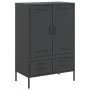 Aparador acero negro 68x39x101,5 cm de , Aparadores - Ref: Foro24-843108, Precio: 166,98 €, Descuento: %