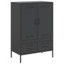 Schwarzer Stahlschrank 68x39x101,5 cm von , Sideboards - Ref: Foro24-843108, Preis: 169,22 €, Rabatt: %