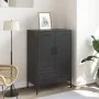 Aparador acero negro 68x39x101,5 cm de , Aparadores - Ref: Foro24-843108, Precio: 166,98 €, Descuento: %