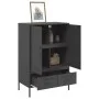 Aparador acero negro 68x39x101,5 cm de , Aparadores - Ref: Foro24-843108, Precio: 166,98 €, Descuento: %