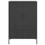 Aparador acero negro 68x39x101,5 cm de , Aparadores - Ref: Foro24-843108, Precio: 166,98 €, Descuento: %
