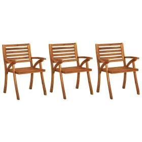 Sillas de jardín 3 unidades madera maciza de acacia de vidaXL, Sillas de jardín - Ref: Foro24-310630, Precio: 217,78 €, Descu...