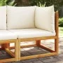 Sofá de jardín de esquina con cojines madera maciza de acacia by , Outdoor sofas - Ref: Foro24-4008176, Price: 134,02 €, Disc...