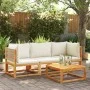 Sofá de jardín de esquina con cojines madera maciza de acacia by , Outdoor sofas - Ref: Foro24-4008176, Price: 134,02 €, Disc...