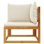 Sofá de jardín de esquina con cojines madera maciza de acacia by , Outdoor sofas - Ref: Foro24-4008176, Price: 134,02 €, Disc...
