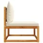 Sofá jardín sin reposabrazos con cojines madera maciza acacia by , Outdoor sofas - Ref: Foro24-4008169, Price: 98,68 €, Disco...