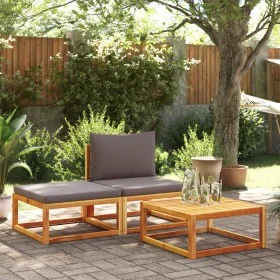 Gartensofa-Set mit 3-teiligen massiven Akazienholz-Sitzgarnituren. von , Outdoor-Sofas - Ref: Foro24-4008174, Preis: 224,13 €...