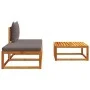Set de sofás de jardín con cojines 3 pzas madera maciza acacia de , Sofás de exterior - Ref: Foro24-4008174, Precio: 224,13 €...