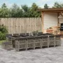 Set comedor de jardín 17 pzas y cojines ratán sintético gris by , Garden sets - Ref: Foro24-3210824, Price: 1,00 €, Discount: %