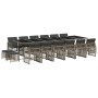 Set comedor de jardín 17 pzas y cojines ratán sintético gris by , Garden sets - Ref: Foro24-3210824, Price: 823,83 €, Discoun...
