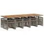 Set comedor de jardín con cojines 15 pzas ratán sintético gris by , Garden sets - Ref: Foro24-3210818, Price: 966,86 €, Disco...