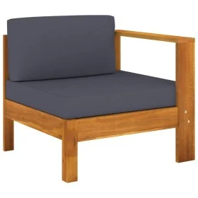 Central sofa with 1 armrest in dark gray acacia wood by vidaXL, Modular outdoor sofas - Ref: Foro24-310643, Price: 152,58 €, ...