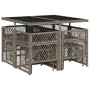Set comedor jardín 9 pzas y cojines ratán sintético gris de , Conjuntos de jardín - Ref: Foro24-3210776, Precio: 356,93 €, De...