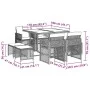 Set comedor jardín 9 pzas y cojines ratán sintético gris de , Conjuntos de jardín - Ref: Foro24-3210776, Precio: 394,07 €, De...