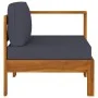 Central sofa with 1 armrest in dark gray acacia wood by vidaXL, Modular outdoor sofas - Ref: Foro24-310643, Price: 152,58 €, ...