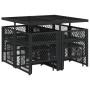 Set de comedor de jardín 9 pzas y cojines ratán sintético negro by , Garden sets - Ref: Foro24-3210774, Price: 351,31 €, Disc...
