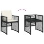 Set de comedor de jardín 9 pzas y cojines ratán sintético negro by , Garden sets - Ref: Foro24-3210774, Price: 351,31 €, Disc...