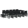 Set comedor de jardín con cojines 15 pzas ratán sintético negro by , Garden sets - Ref: Foro24-3210811, Price: 863,04 €, Disc...