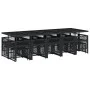 Set comedor de jardín con cojines 15 pzas ratán sintético negro by , Garden sets - Ref: Foro24-3210811, Price: 863,04 €, Disc...