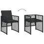 Set comedor de jardín con cojines 15 pzas ratán sintético negro by , Garden sets - Ref: Foro24-3210811, Price: 863,04 €, Disc...