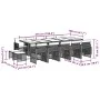 Set comedor de jardín con cojines 15 pzas ratán sintético negro by , Garden sets - Ref: Foro24-3210811, Price: 863,04 €, Disc...