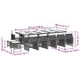 Set comedor de jardín con cojines 15 pzas ratán sintético negro by , Garden sets - Ref: Foro24-3210811, Price: 765,01 €, Disc...