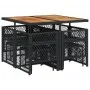Set de comedor de jardín 9 pzas y cojines ratán sintético negro de , Conjuntos de jardín - Ref: Foro24-3210783, Precio: 412,3...