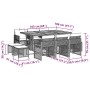 Set de comedor jardín 11 pzas con cojines ratán sintético negro by , Garden sets - Ref: Foro24-3210795, Price: 594,92 €, Disc...