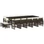 Set comedor de jardín y cojines 15 pzas ratán sintético marrón by , Garden sets - Ref: Foro24-3210813, Price: 900,70 €, Disco...