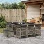 Set de comedor de jardín 11 pzas y cojines ratán sintético gris de , Conjuntos de jardín - Ref: Foro24-3210788, Precio: 544,2...
