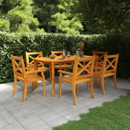Mesa de jardín madera maciza de acacia 160x90x75 cm de vidaXL, Mesas de jardín - Ref: Foro24-310303, Precio: 206,79 €, Descue...