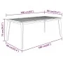 Gartentisch aus massivem Akazienholz, 160 x 90 x 75 cm von vidaXL, Gartentische - Ref: Foro24-310303, Preis: 203,38 €, Rabatt: %