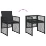 Set de muebles jardín 5 pzas con cojines ratán sintético negro by , Garden sets - Ref: Foro24-3210715, Price: 256,06 €, Disco...