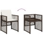 Set comedor de jardín 5 piezas y cojines ratán sintético marrón by , Garden sets - Ref: Foro24-3210717, Price: 269,47 €, Disc...