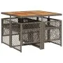 Set comedor de jardín 5 piezas con cojines ratán sintético gris by , Garden sets - Ref: Foro24-3210722, Price: 332,15 €, Disc...