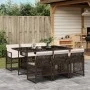 Set comedor de jardín 7 pzas con cojines ratán sintético marrón by , Garden sets - Ref: Foro24-3210729, Price: 460,80 €, Disc...