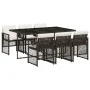 Set comedor de jardín 7 pzas con cojines ratán sintético marrón by , Garden sets - Ref: Foro24-3210729, Price: 460,80 €, Disc...