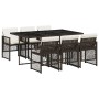 Set comedor de jardín 7 pzas con cojines ratán sintético marrón de , Conjuntos de jardín - Ref: Foro24-3210729, Precio: 402,3...