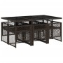 Set comedor de jardín 7 pzas con cojines ratán sintético marrón de , Conjuntos de jardín - Ref: Foro24-3210729, Precio: 402,3...