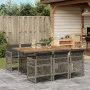 Set comedor jardín 7 pzas y cojines ratán sintético gris by , Garden sets - Ref: Foro24-3210734, Price: 496,45 €, Discount: %