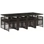 Set comedor para jardín 9 pzas y cojines ratán sintético marrón de , Conjuntos de jardín - Ref: Foro24-3210741, Precio: 613,0...