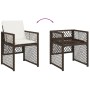Set comedor para jardín 9 pzas y cojines ratán sintético marrón by , Garden sets - Ref: Foro24-3210741, Price: 535,85 €, Disc...