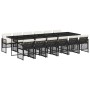 Garten-Essgruppe mit 13-teiligen Kissen aus schwarzem Kunststoff-Rattan. von , Gartensets - Ref: Foro24-3210762, Preis: 811,3...