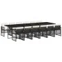 Set comedor de jardín con cojines 13 pzas ratán sintético negro by , Garden sets - Ref: Foro24-3210762, Price: 926,42 €, Disc...