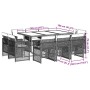 Set de comedor de jardín 11 pzas y cojines ratán sintético gris by , Garden sets - Ref: Foro24-3210851, Price: 695,76 €, Disc...