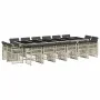 Set comedor jardín y cojines 17 pzas ratán sintético gris claro by , Garden sets - Ref: Foro24-3210887, Price: 1,00 €, Discou...