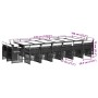 Set comedor jardín y cojines 17 pzas ratán sintético gris claro de , Conjuntos de jardín - Ref: Foro24-3210887, Precio: 983,15 €
