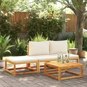 Set sofás de jardín con cojines 4 pzas madera maciza de acacia by , Garden sets - Ref: Foro24-3278889, Price: 304,00 €, Disco...