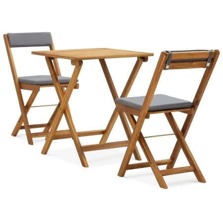 3-piece folding bistro table and chairs with solid wood cushions by vidaXL, Garden sets - Ref: Foro24-310275, Price: 146,08 €...