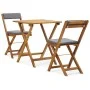 3-piece folding bistro table and chairs with solid wood cushions by vidaXL, Garden sets - Ref: Foro24-310275, Price: 146,08 €...